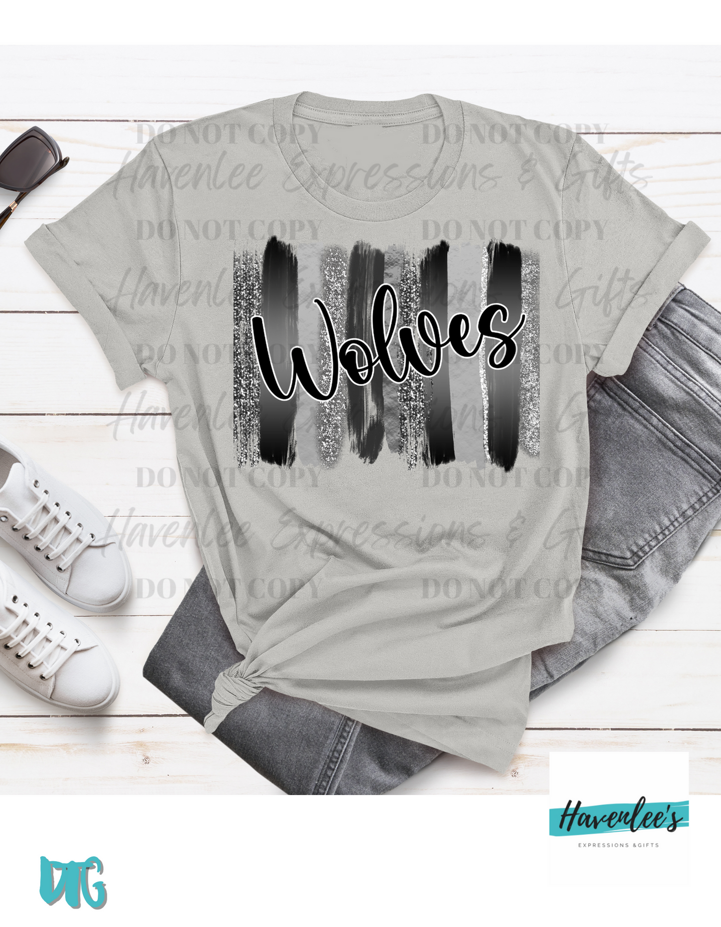 Wolves Silver Brushstrokes