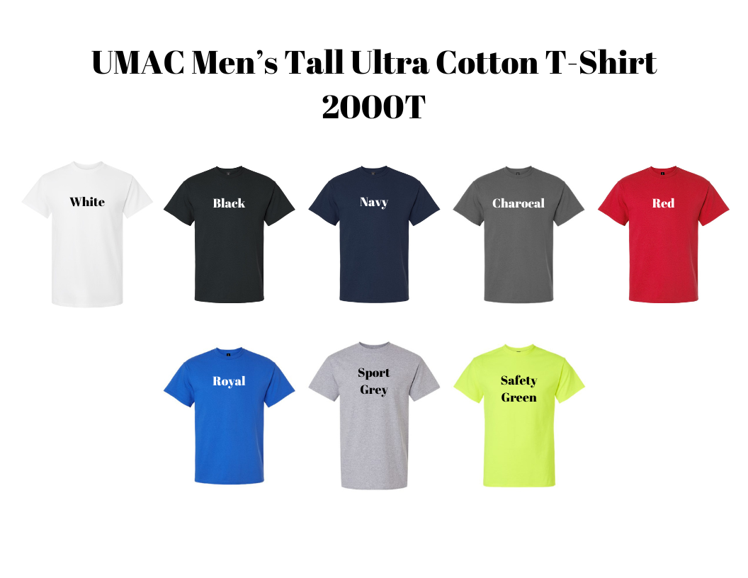 UMAC Men's TALL Ultra Cotton T-Shirt 2000T