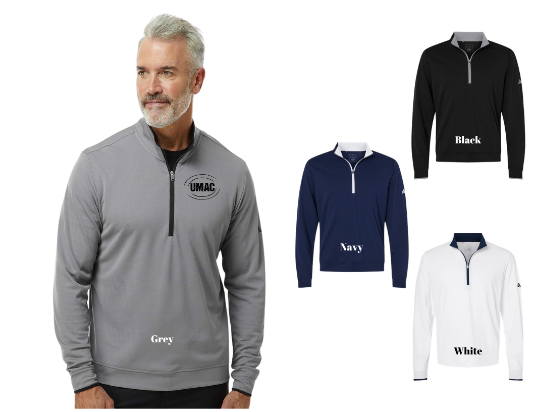 UMAC Adidas Lightweight Quarter Zip Pull Over Embroidered A2002