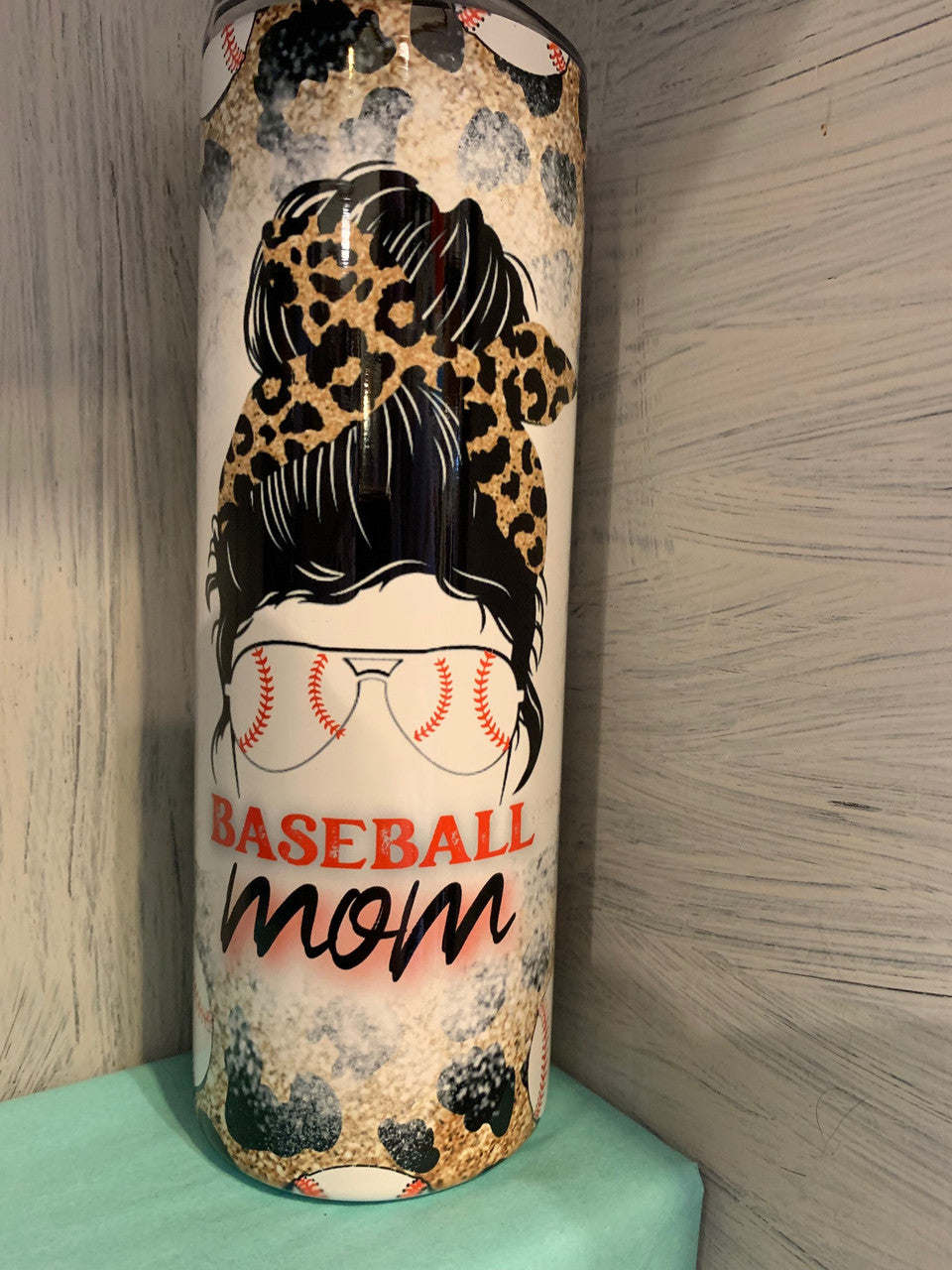 Baseball Mom Messy Bunn 20 oz. Tumbler