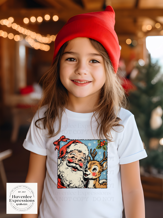 Vintage Santa & Reindeer