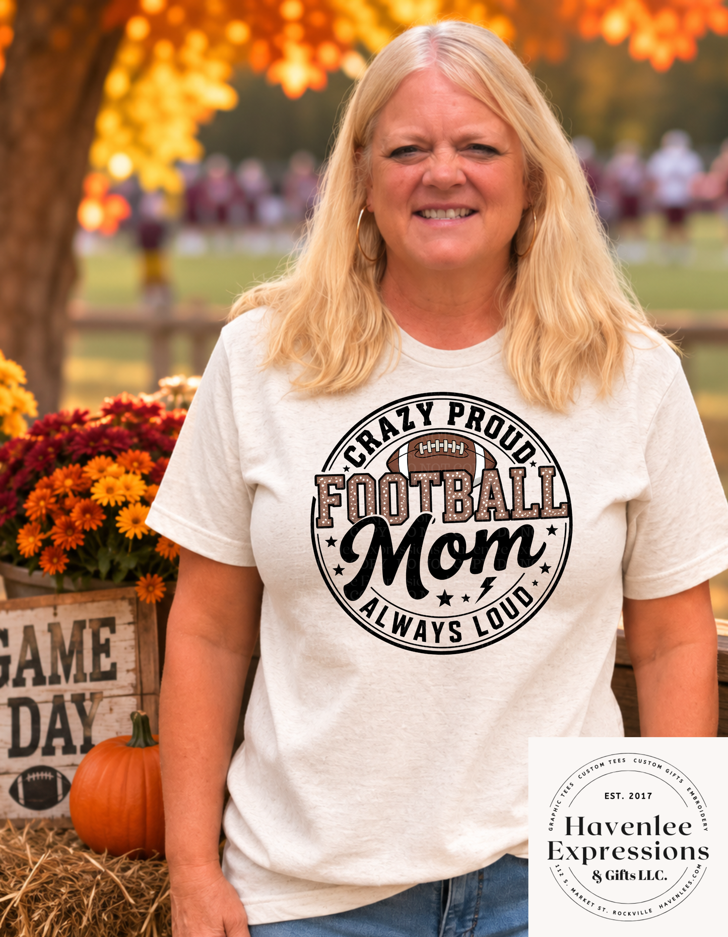 Crazy Proud Football Mom