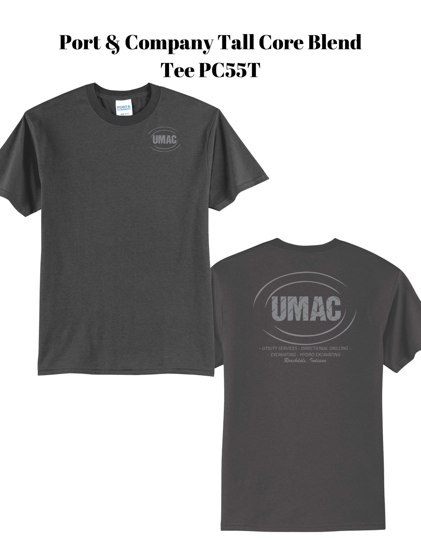 UMAC Port & Company TALL Core Blend Tee PC55T