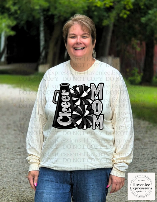 Cheer Mom black/silver